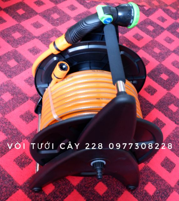 Bộ Rulo tay quay vòi vườn tưới cây dài 50 mét Aquamate cao cấp