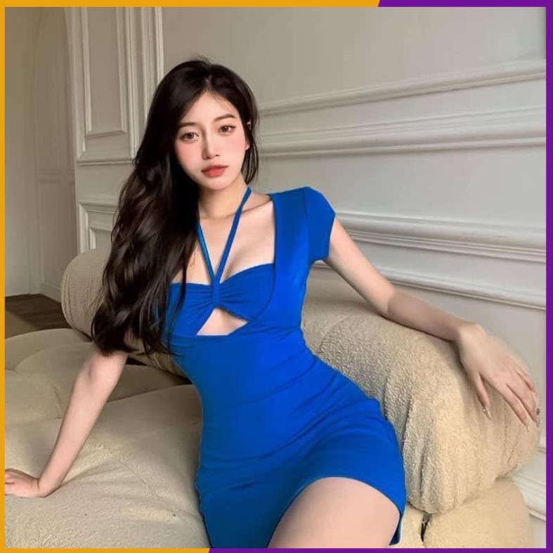 [Chuyên Sỉ] Đầm Body Yếm dây cổ [Vải Đẹp]