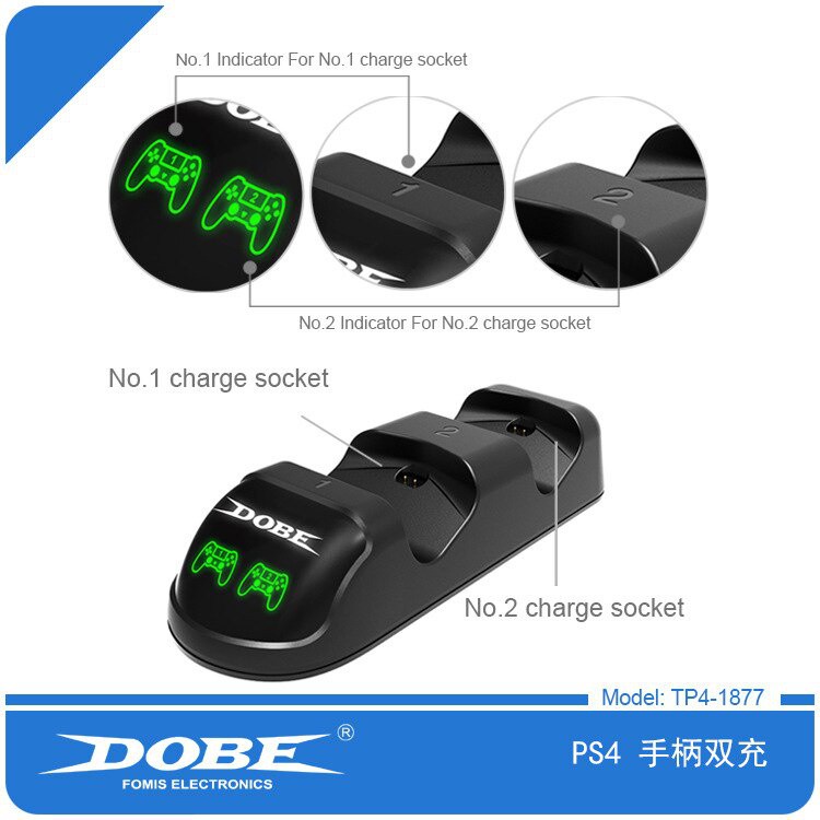 Dock Sạc 4 Cổng USB Cho Tay Cầm PS4 / Pro / Slim