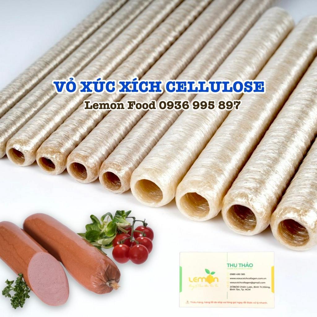 1 Vỏ xúc xích Cellulose tự nhiên dùng bọc xúc xích, nem nướng, salami đều đẹp