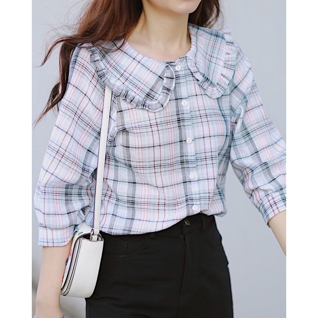 Áo somi cổ bèo RUCHAN