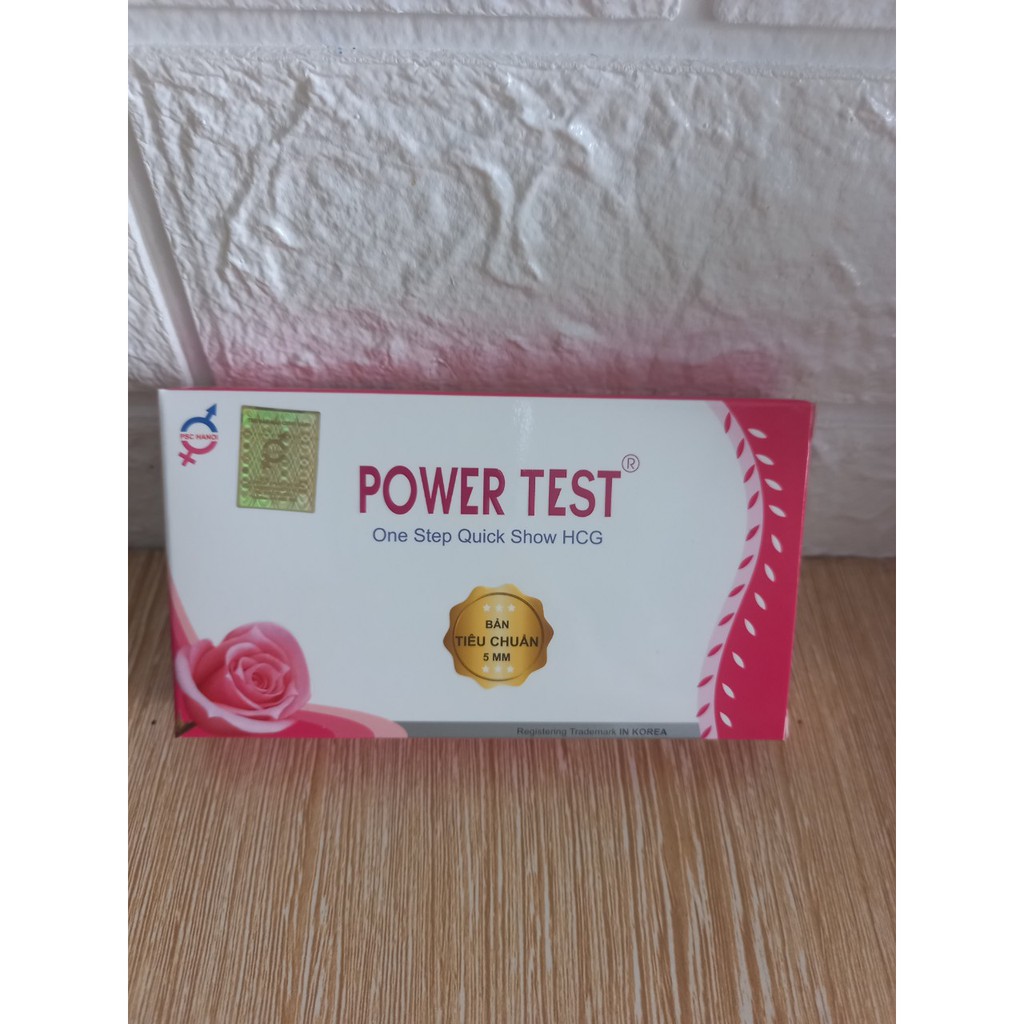 Que thử thai POWER TEST ( Bản chuẩn 5mm hộp 1 que + 1 cốc tay cầm thông minh)