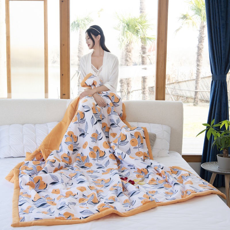 Air Condition Quilt Cool in Summer Chăn đôi đơn ký túc xá cho trẻ em và sơ sinh có thể giặt bằng máy, thân thiện với da