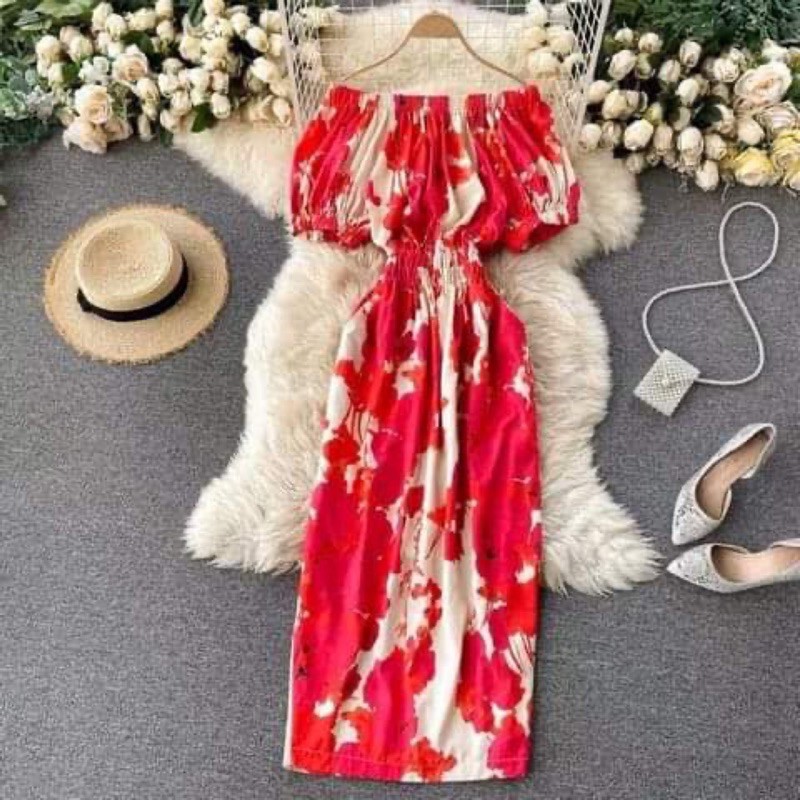 VÁY HOA CHUN VAI TÚI SƯỜN | BigBuy360 - bigbuy360.vn