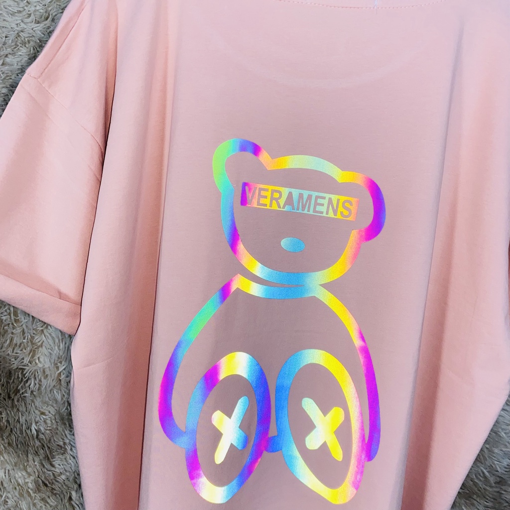 Áo thun unisex gấu here form rộng vải cotton aophongfromrong.vn - áo phông nam nữ phong cách ulzzang