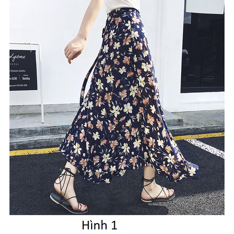 [Hàng có sẵn] Chân Váy Đi Biển Dáng Dài Vintage Mặc Được Nhiều Kiểu, Váy Quấn Buộc Dây | BigBuy360 - bigbuy360.vn