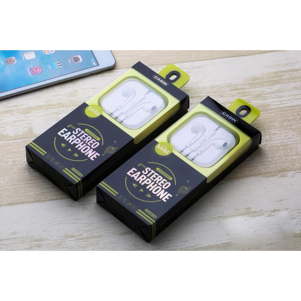 Tai Nghe Casim M-R4 Jack 3.5mm Chất Âm Hay - Có Mic Đàm Thoại - Hàng Chính Hãng