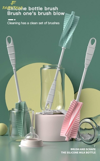 Cọ Rửa Ly Bằng Silicon Có Tay Cầm Dài Tiện Lợi