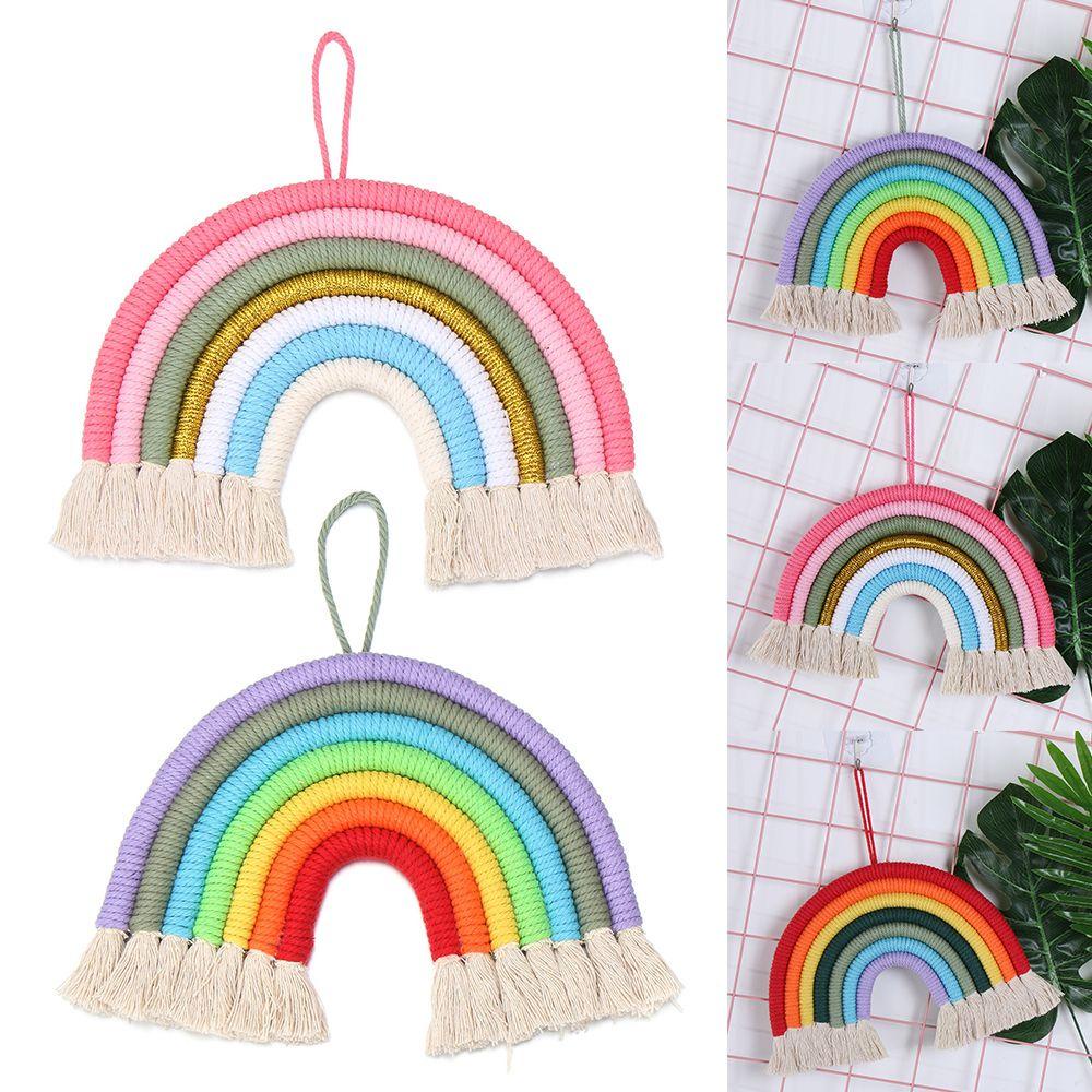 Thảm Treo Tường Trang Trí Họa Tiết Cầu Vồng Nhiều Màu Sắc