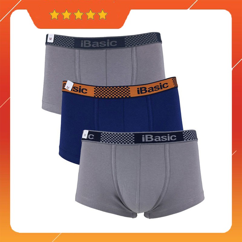 COMBO 3 Chiếc Quần Lót Nam Boxer iBasic VM023 - Hàng Chính Hãng