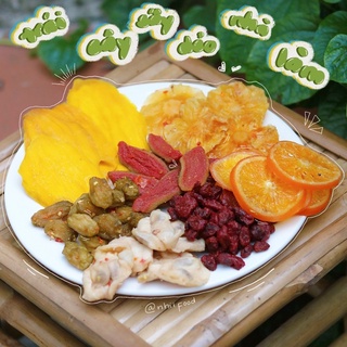 Trái cây sấy dẻo nhà làm không đường NHII FOOD ăn vặt healthy cho người ăn kiêng, ăn vặt mẹ bầu