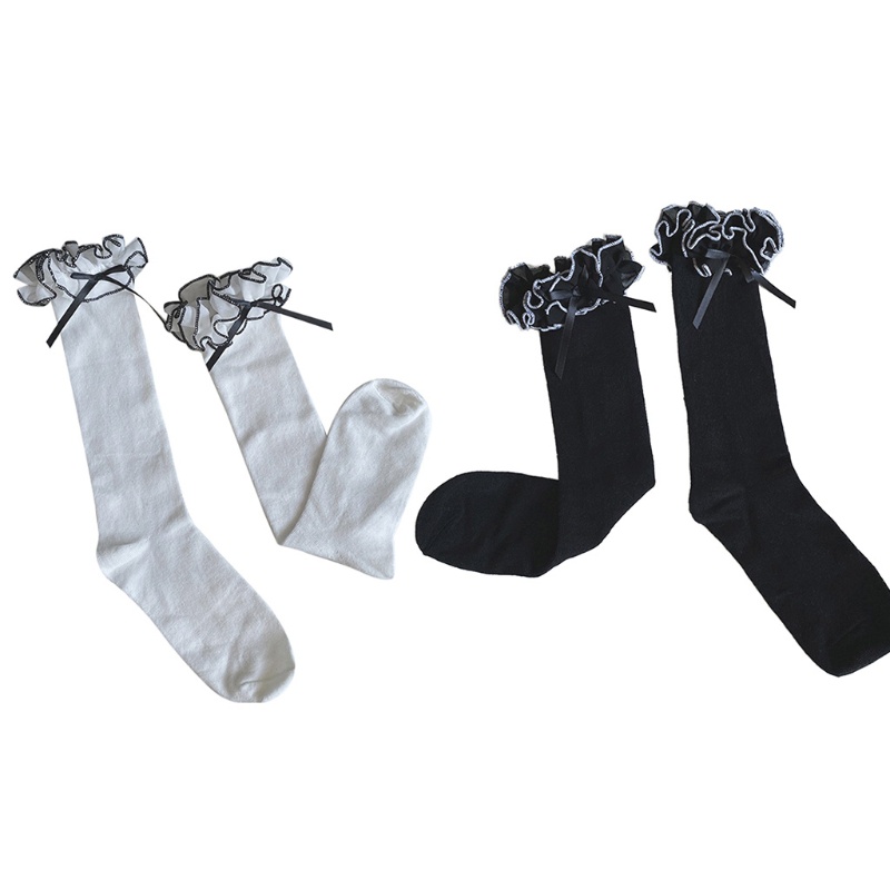 Youyo Vớ Dài Qua Gối Màu Tương Phản Phong Cách Lolita Dành Cho Nữ