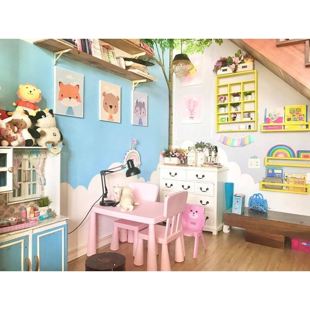 Bộ bàn ghế trẻ em bàn nâng độ cao phù hợp với trẻ em 2 đến 10 tuổi, nhựa Nguyên Sinh an toàn, decor hàn quốc | BigBuy360 - bigbuy360.vn