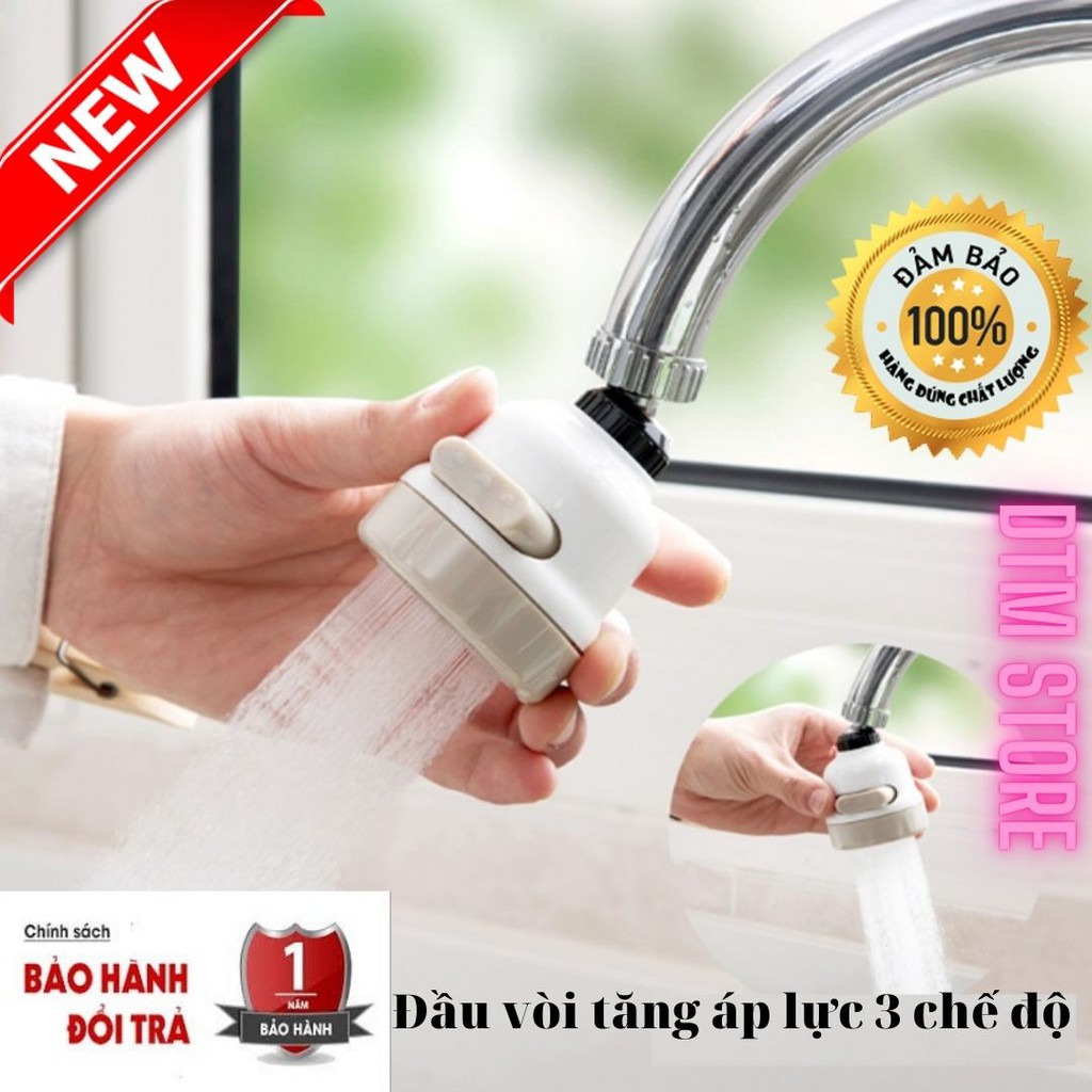 [Siêu Giảm Gía] Đầu vòi rửa chén bát tăng áp, điều hướng xoay 360 độ, 3 chế độ, tiết kiệm nước, phù hợp với nhiều loại