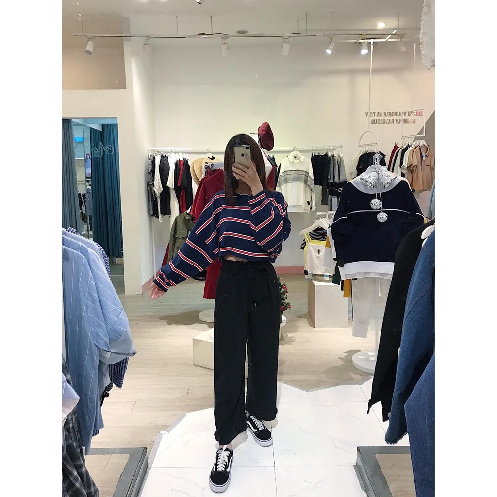 Quần suông ống rộng lưng thun kèm thắt lưng - Comfy Pants SODA POP