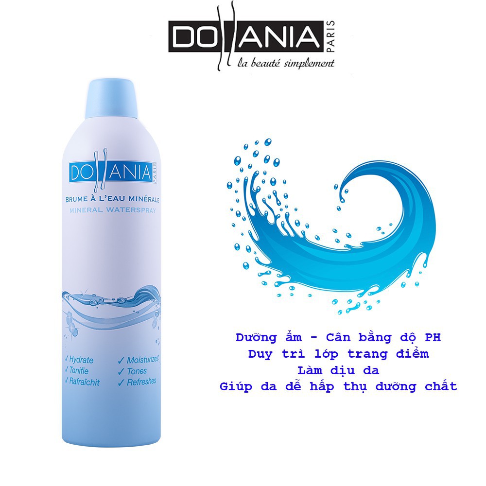 [HSD: 11-2021] Xịt khoáng dưỡng ẩm cấp nước cho da Dollania 400ml
