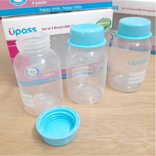 Bình trữ sữa nắp màu 125ml Upass (1 chiếc) (UP0030)