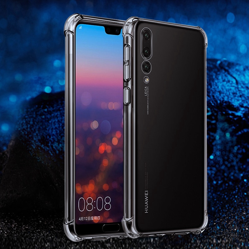 Ốp lưng nhựa trong suốt cho điện thoại Huawei P30 lite Pro Honor 10i 9