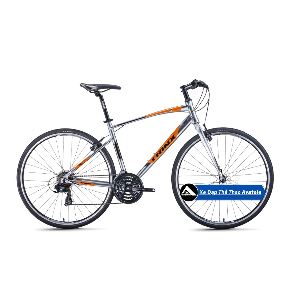 Xe đạp đường trường TrinX Free 1.0, Khung sườn Hợp Kim Nhôm, Bộ truyền động Shimano, Bánh xe 700X32C, màu Cam Ghi