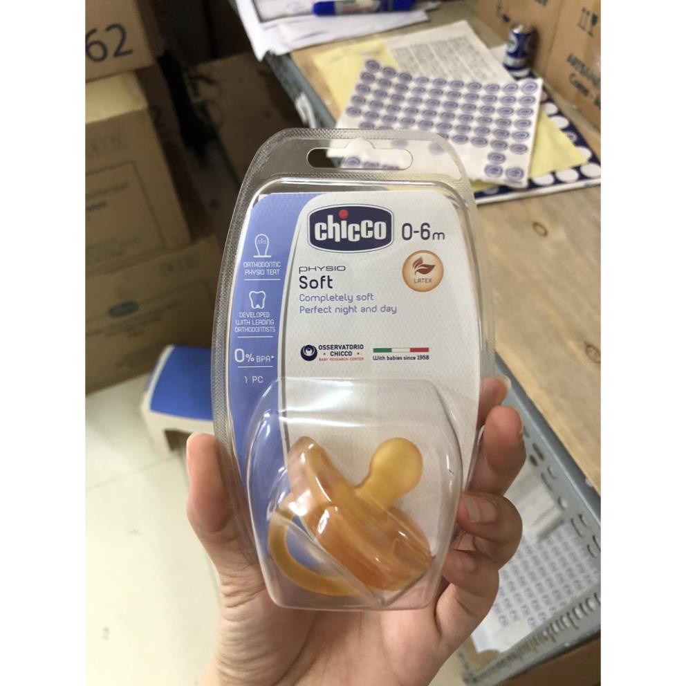 Ty ngậm Chicco, ty ngậm Silicon Physio Soft Xanh