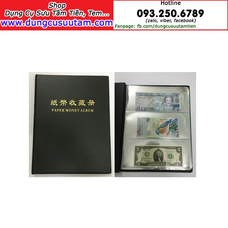 Album Bảo Quản Tiền Giấy 20 Phơi 3 Ngăn Trong PCCB