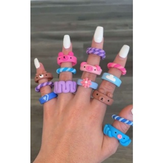 Nhẫn Đất Sét Handmade Nhiều Màu Mùa Hè (ib chọn mẫu)