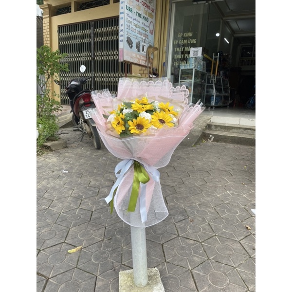 Bó Hoa sáp hướng dương 11 - 15 bông