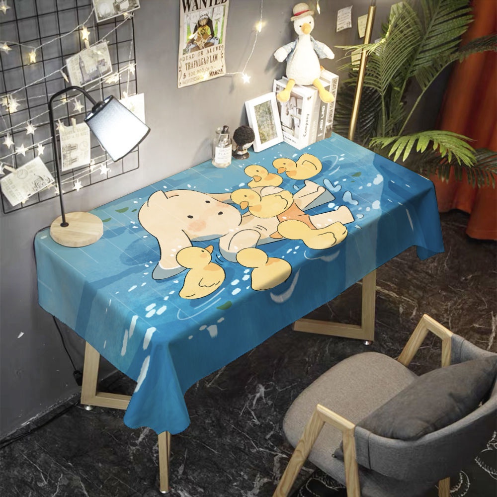 Khăn Trải Bàn Hình Chữ Nhật In Họa Tiết Hoạt Hình Dễ Thương Trang Trí Phòng Khách / Phòng Ngủ