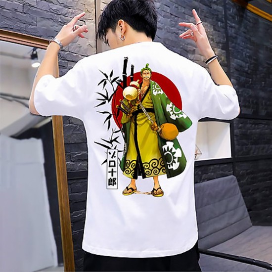 Áo OnePiece ZORO ATT-03, Áo thun Anime Manga One Piece Monkey D. Luffy Unisex Nam Nữ