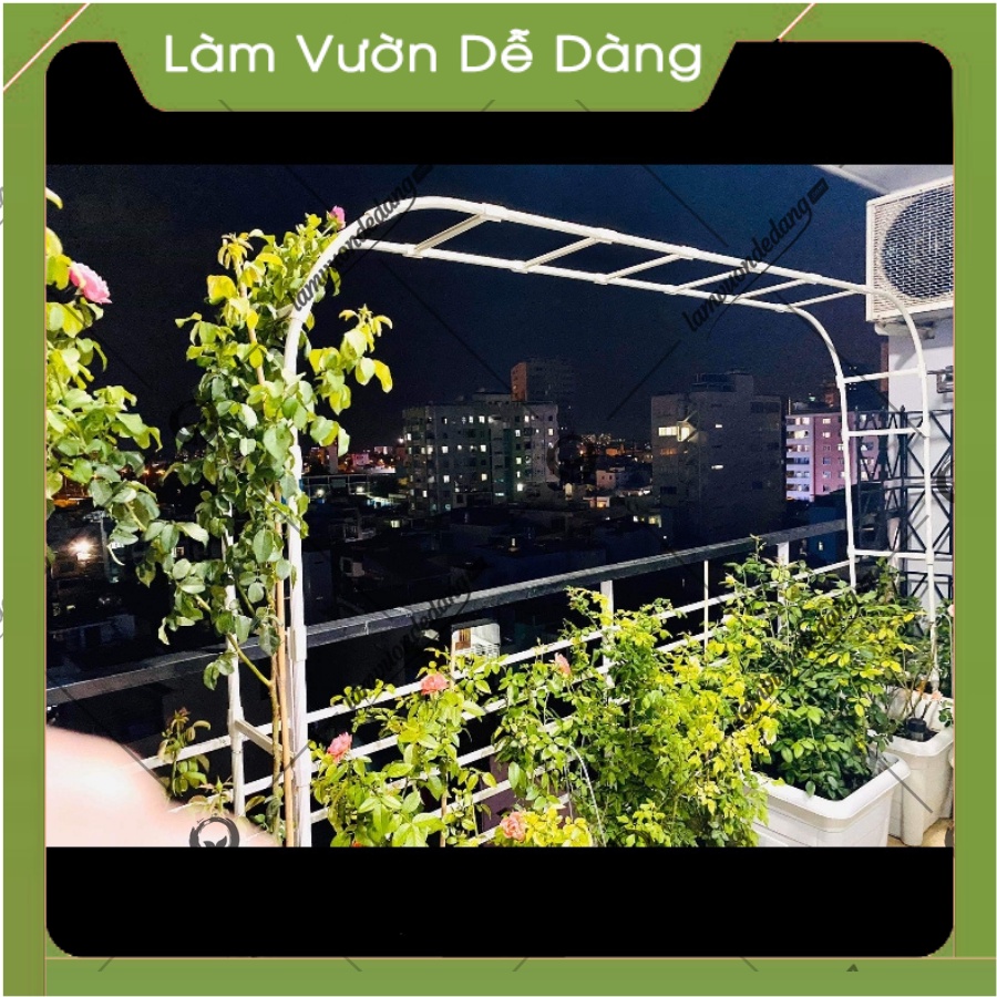 ✔ KHUNG CỔNG VÒM HOA HỒNG - MÀU TRẮNG ✔ DÙNG ĐỂ ĐỠ CÂY CHO HOA HỒNG LEO, CÂY LEO THÀNH CỔNG VÒM.