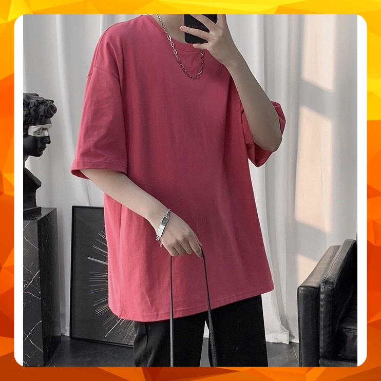Áo Phông Trơn Tay Lỡ Form Rộng Cho Nam, Nữ- Chất Liệu Thun Co Dãn