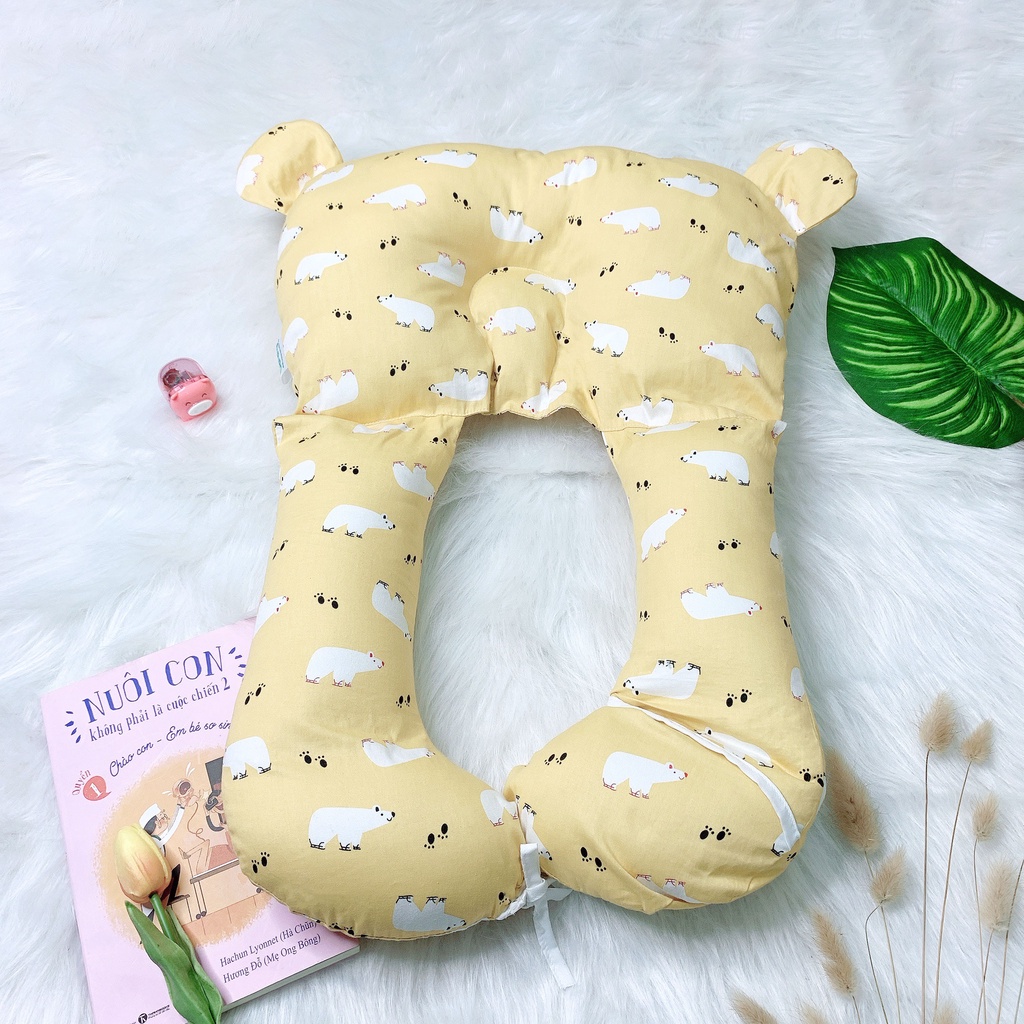 Gối Chữ U Cho Bé Sơ Sinh Và Trẻ em 2 Lớp Cao Cấp Đa Năng