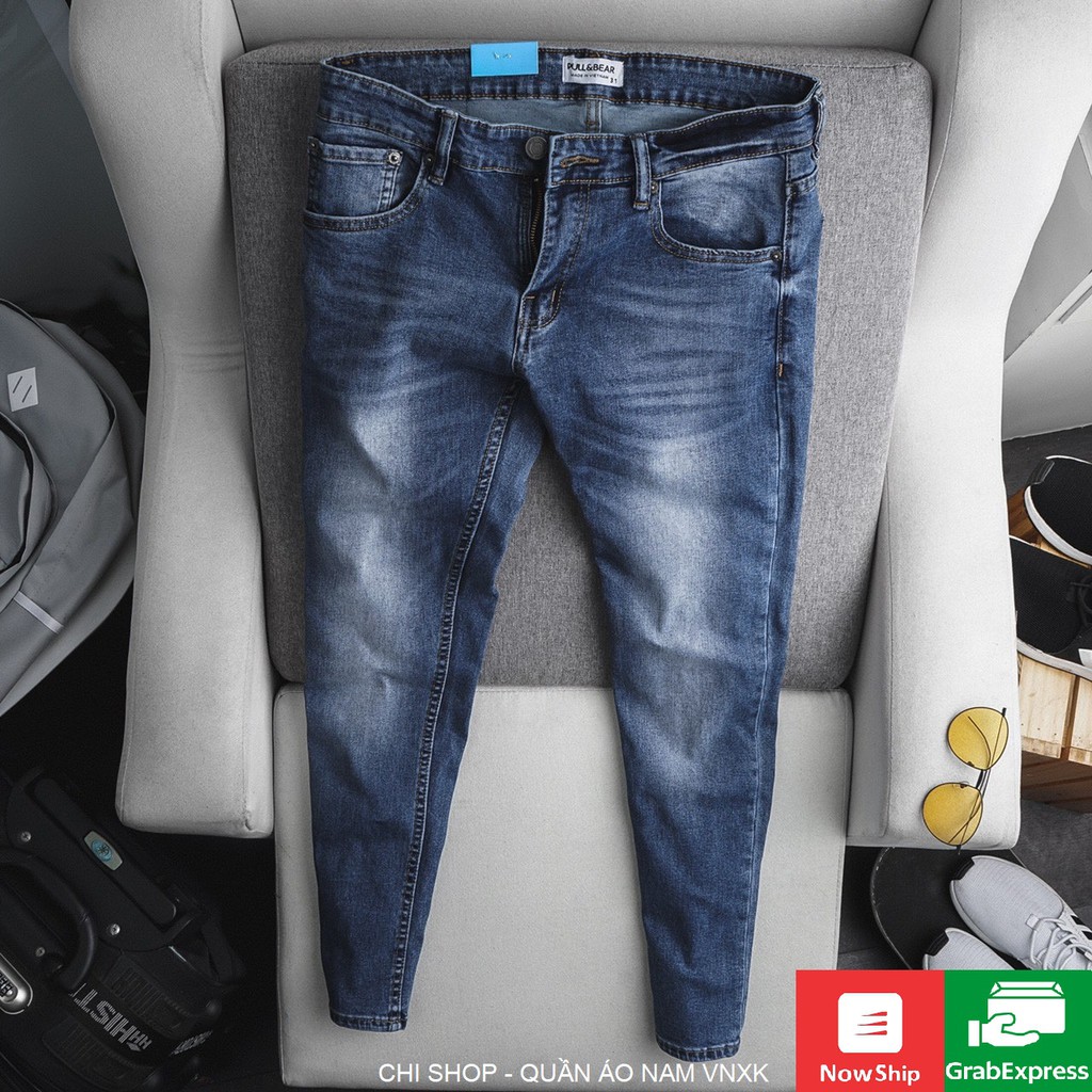 QUẦN JEANS NAM PB SKINNY MÀU CHẤT
