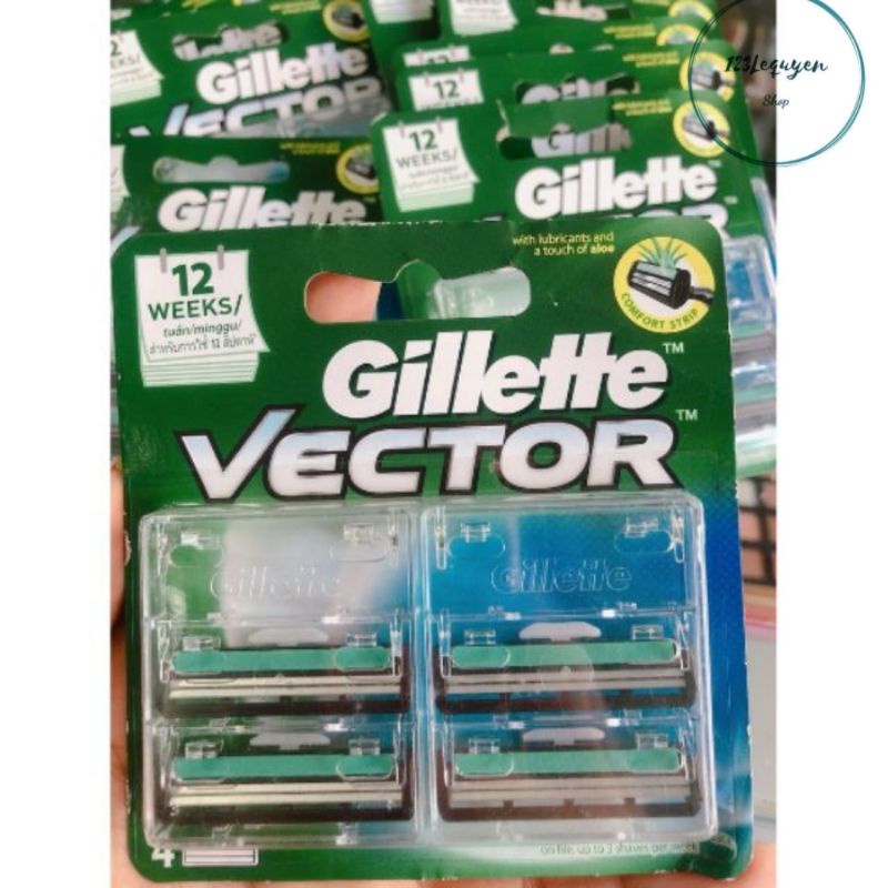 (54000đ giảm còn...)Lưỡi dao cạo gillette vector 4 lươiđ