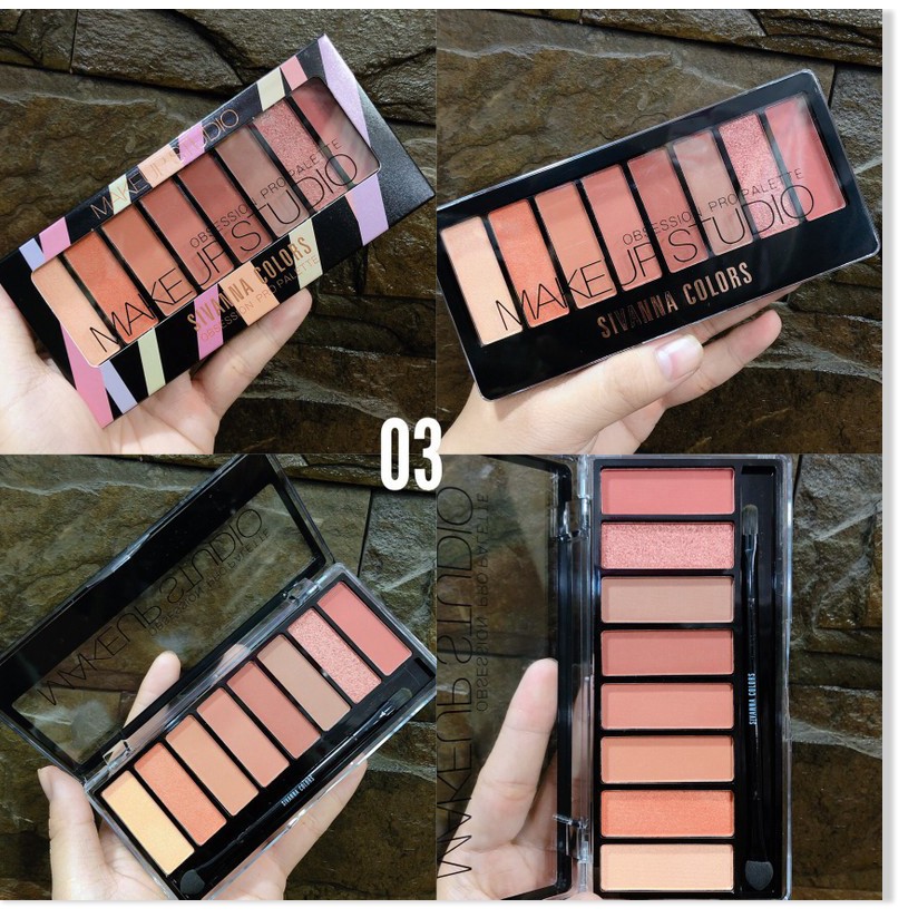 [Mã giảm giá mỹ phẩm chính hãng] Phấn Mắt 8 Ô Sivanna Colors MAKEUP STUDIO OBSESSION PRO PALETTE Thái Lan