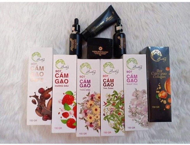 Bột cám gạo trà xanh anthy  organic