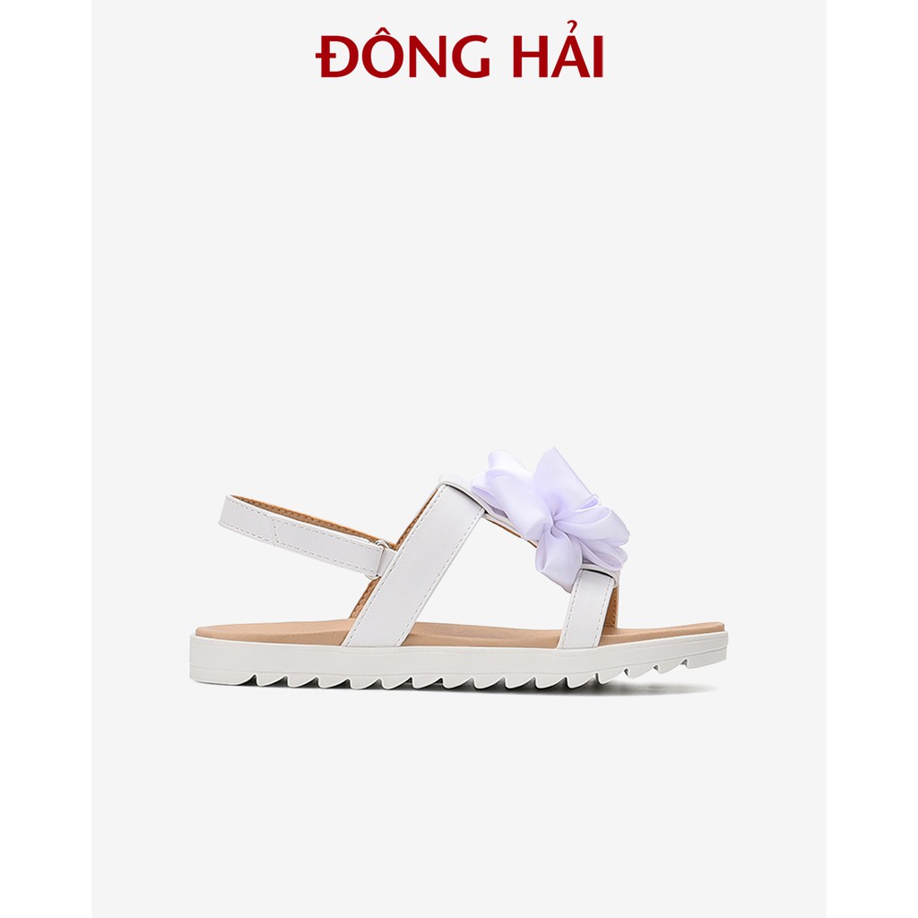 Sandal bé gái Zucia đính nơ hoa đế bằng chống trơn - SHL67