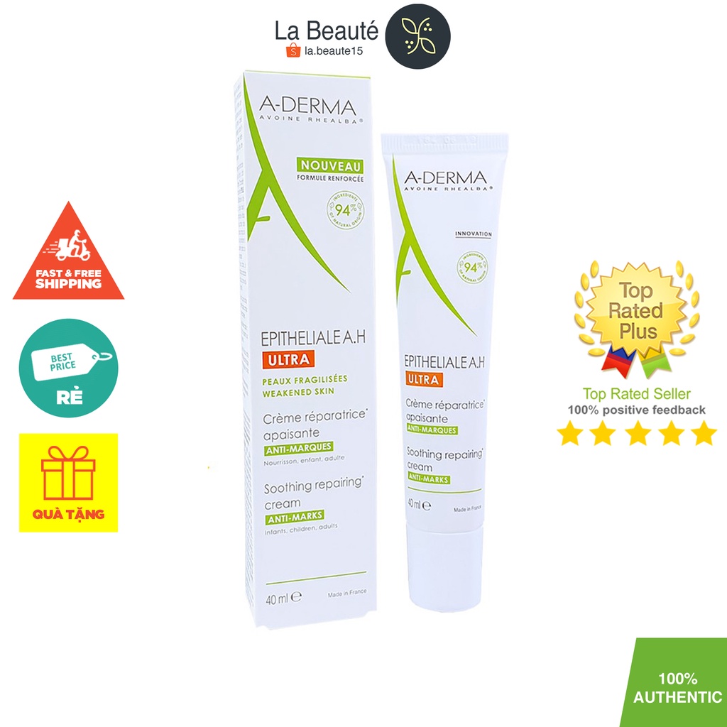 A-Derma Duo Epitheliale A.H Ultra - Kem Sửa Chữa Thâm, Sẹo Phiên Bản Cải Tiến 40ml