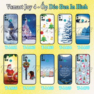 Ốp lưng Vsmart Joy 4 - Ốp dẻo đen in hình Noel - Giáng Sinh