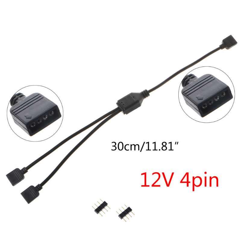 Dây Cáp Nối Dài Chuyển Đổi Nguồn Quạt Tản Nhiệt CPU Máy Tính 12V 4Pin RGB