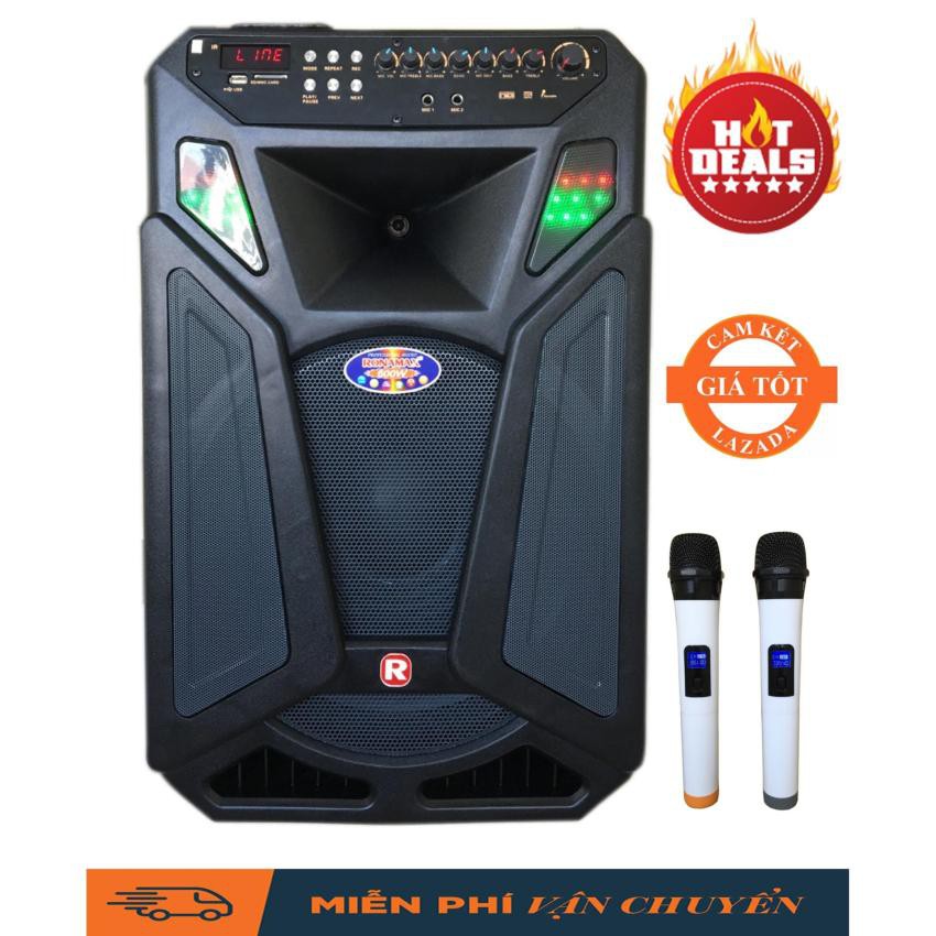 LOA KÉO KARAOKE DI ĐỘNG RONAMAX L15A – CHÍNH HÃNG 4TẤC Tặng 2 Micro Ko Dây