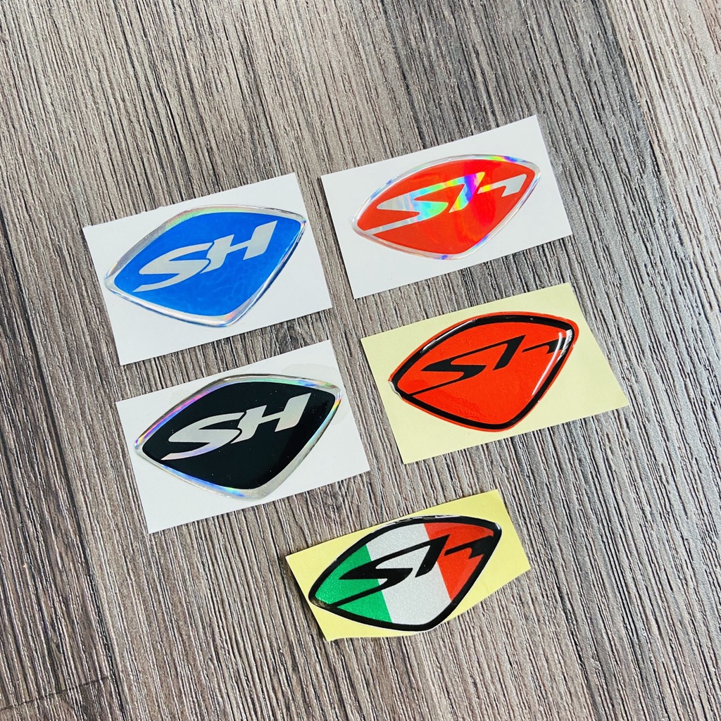 (HCM) TEM LOGO SH độ màu, tem phủ nhựa dẻo chữ SH nhiều màu lựa chọn