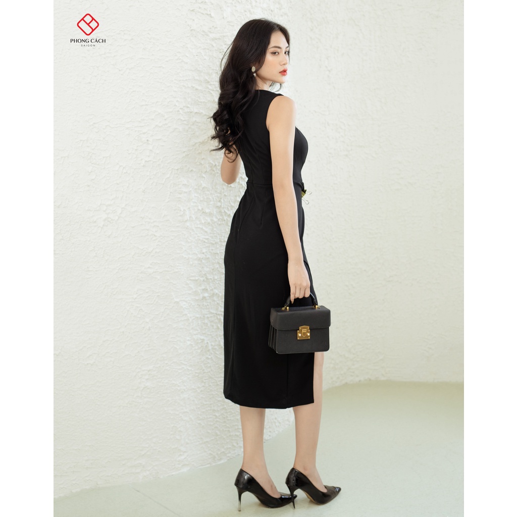Đầm body xẻ đùi cổ nữ hoàng SD1368 - Phong Cách SAIGON