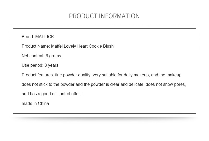 [Hàng mới về] Phấn má hồng Maffick blush hộp thiếc hình tim KK | BigBuy360 - bigbuy360.vn