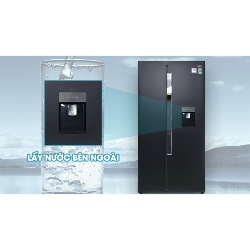 Tủ lạnh AQUA inverter 510 lít AQR-U565AS BS