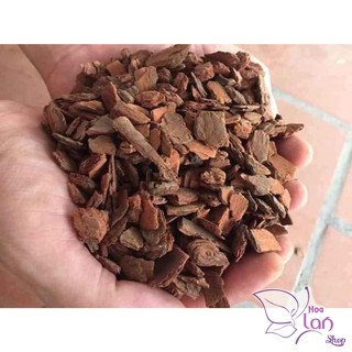Vỏ thông trồng lan vụn 500g - giá thể vỏ thông mặt trồng lan