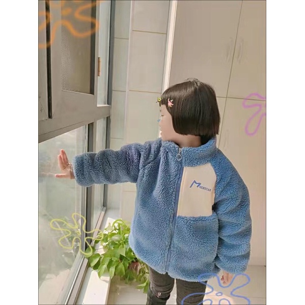 Áo Khoác Lông Cừu Bé Trai Và Bé Gái 8-30kg Thời Trang Thu Đông LABI BABY