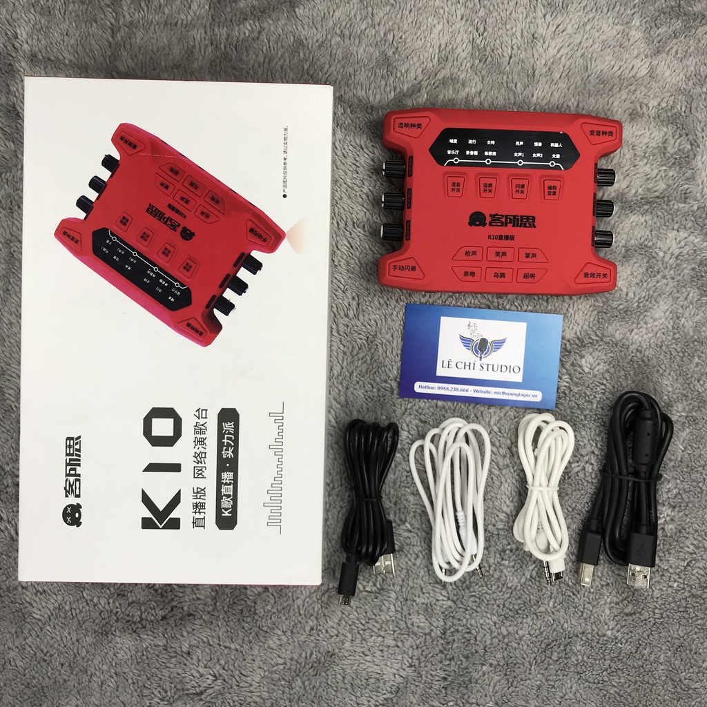 Combo mic ISK AT100 + Soundcard XOX K10 2018 Kèm Phụ Kiện