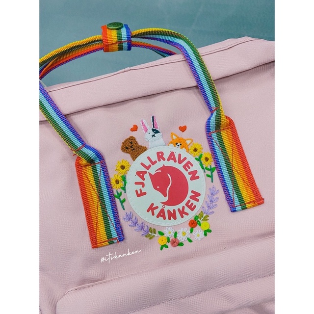 Balo Kanken Unisex Size Classic Đi Học Phiên Bản Quai Cầu Vồng