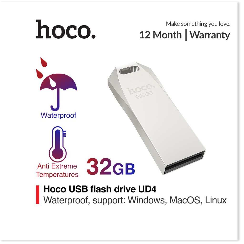 USB Hợp Kim Kẽm Tốc Độ Cao Hoco UD4 - USB 8G / 32G / 64G - MrPhukien